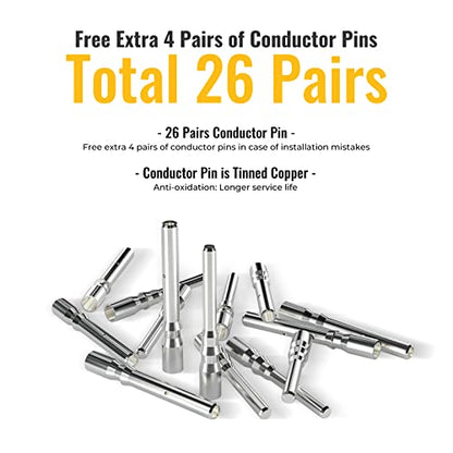BougeRV 44 PCS 8AWG Solar Connectors with Spanners IP68 Waterproof - size: 22 Pairs 8AWG Male/Female & 1 pair of spanners