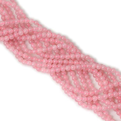60PCS 6mm Natural Rose Quartz Gemstone Round Loose Bead Pink Crystal for Jewelry Making 1 Strand 15" - color: Rose Quartz, size: 6mm