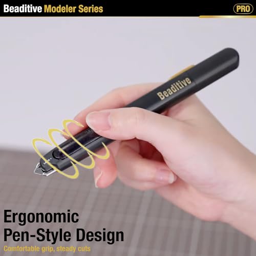 Beaditive High Precision Detail Craft Knife Pro - 30 Degree Blade Utility Knife - Art, Craft, Model Making (1 Pro Knife, 10 Black Blades) - style: 1 Pro Knife, 10 Black Blades
