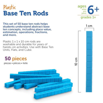 Learning Resources Plastic Base Ten Rods - style: Base Ten Rods