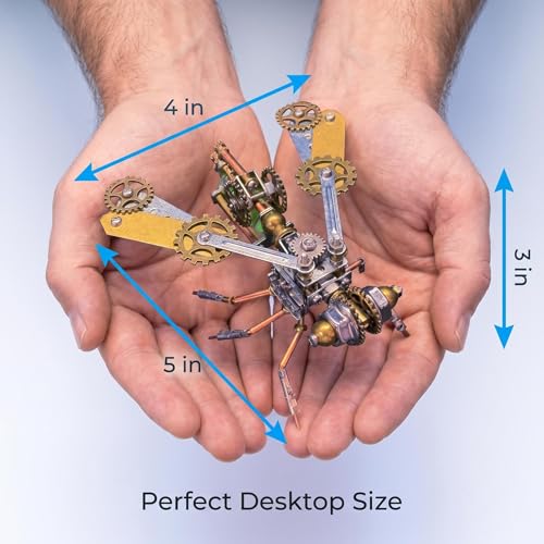 3D Metal Puzzles for Adults Teens-160+Pcs-Mechanical Bee Insect Models-3 Hours to Build-Ideal for Birthday Gifts and Decorations(Mechanical Bee B) - style: Mechanical Bee B