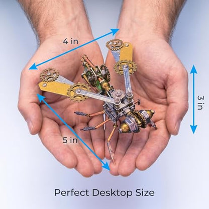 3D Metal Puzzles for Adults Teens-160+Pcs-Mechanical Bee Insect Models-3 Hours to Build-Ideal for Birthday Gifts and Decorations(Mechanical Bee B) - style: Mechanical Bee B