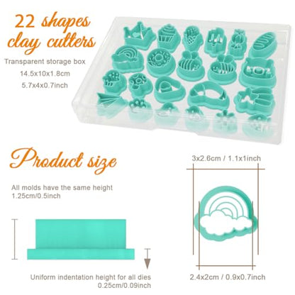 ORIGACH 22 Pcs Cute Mixed Elements Polymer Clay Cutters - style: Cute Mixed Elements