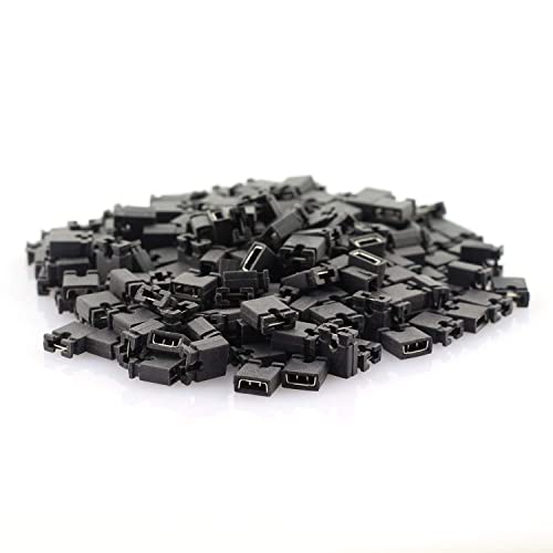 MEETOOT 200PCS 2.54mm Standard Pin Header Jumper Cap Short Connection Block Circuit Board Shunts Short Circuit Cap for Hard Drive CD DVD Motherboards DIY Accessories Black