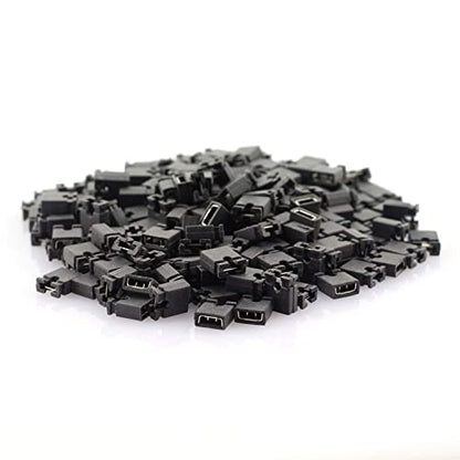 MEETOOT 200PCS 2.54mm Standard Pin Header Jumper Cap Short Connection Block Circuit Board Shunts Short Circuit Cap for Hard Drive CD DVD Motherboards DIY Accessories Black