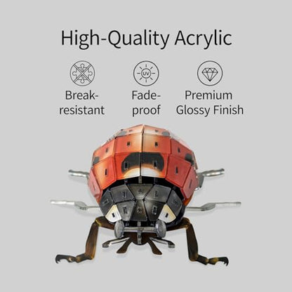 3D Acrylic Insect Puzzle DIY Bug Model Kit Animal STEM Gift - color: Ladybug