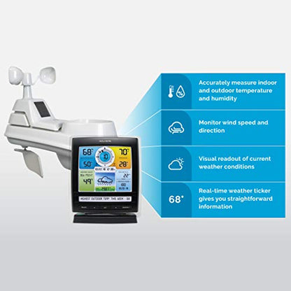 AcuRite Iris (01512MCB) Indoor/Outdoor Wireless Weather Station - color: Color Screen