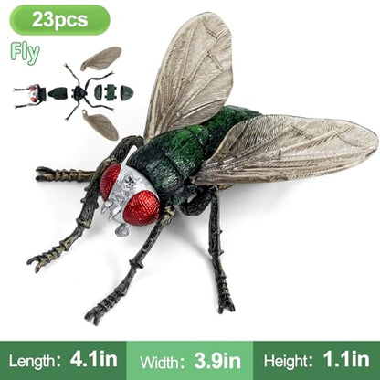 7 Pcs Lifelike 3D Insect Puzzle Toys,1:1 Scale Replica Bug Building Blocks,Slot-Together Assembly Educational Figures,Ideal Gift for Boys Girls Ages 5 6 7 8+,Perfect for Classroom and Party - style: 3D Insect Puzzle