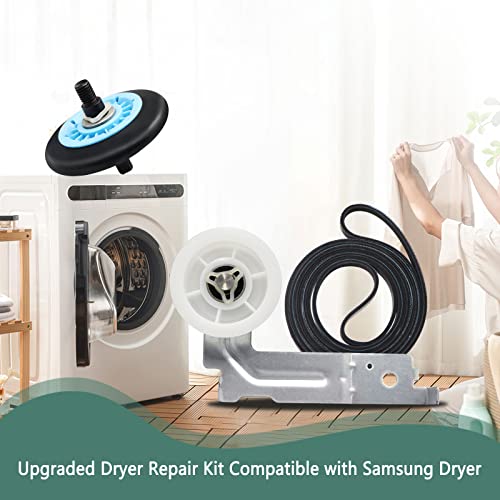 Upgraded Sam-Sung Dryer Repair Kit for Samsung Dryer Roller Replacement Kit - color: Blue 4 Roller Spacer