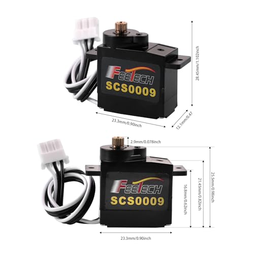 SCS0009 Serial Bus Servo Kit SCS0009 2.3KG Micro Servo Metal Gear w/300° Encoder TTL/RS485 for Robot Arm, RC Helicopter, Arduino, STEAM (5 Servos) - style: 5 Servos