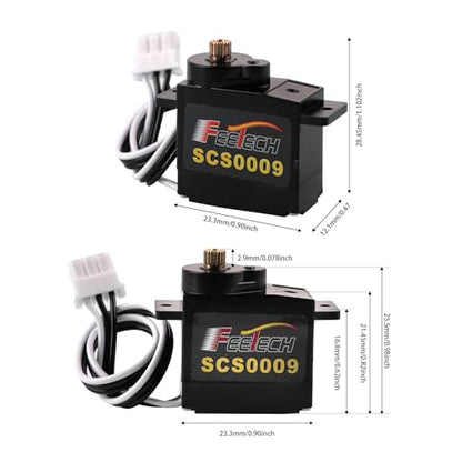 SCS0009 Serial Bus Servo Kit SCS0009 2.3KG Micro Servo Metal Gear w/300° Encoder TTL/RS485 for Robot Arm, RC Helicopter, Arduino, STEAM (5 Servos) - style: 5 Servos