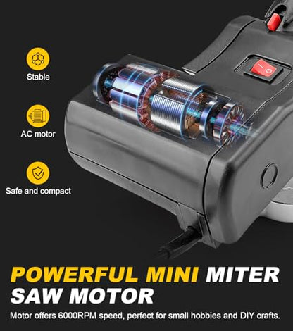 Sbestily Mini Miter Cut-Off Chop Saw for Miniature Model Making, Arrow Saw