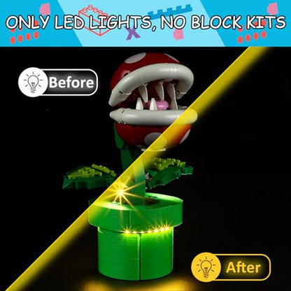 LED Light Kit for Lego 71426 Piranha Plant Set, Compatible with Lego 71426 Building Blocks Model(Not Include Blocks Set) - style: 71426 Piranha Plant Set