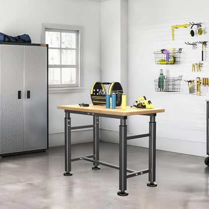 Ultrawall Freestanding Workbench for Garage, Adjustable Height Work Table - size: 42 x 20 inch