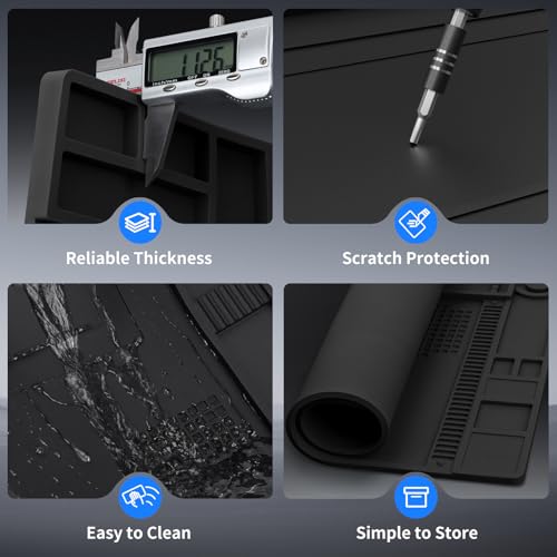 STREBITO Soldering Mat Electronics Mat Silicone Repair Mat 17.7''x11.8''
