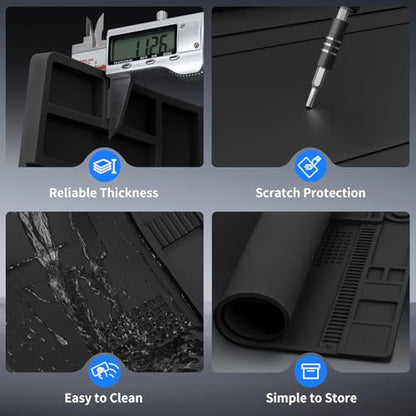 STREBITO Soldering Mat Electronics Mat Silicone Repair Mat 17.7''x11.8''