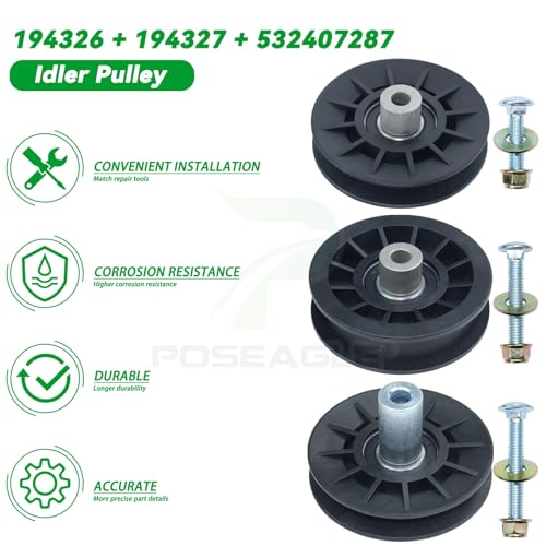 532194326 Idler Pulley with 532194327 Pulley 532407287 Pulley - size: 1x532194326+1x532194327+1x532407287