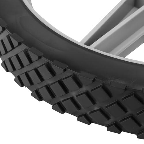 2 Pack Spoked Plastic Wheel and Plastic Tire, 12 x 1.75 Inch Heavy Duty wheel and Axle Kits for Carts – Ideal Wheels Replacement for Lawn Mowers, Carts, Bikes, and More