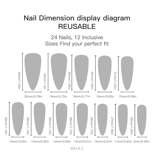 Stiletto Press on Nails Long Gradient Fake NailWith 3D Charm Design Acrylic Nail Press ons Stick on Nails for Women 24pcs - color: Color12