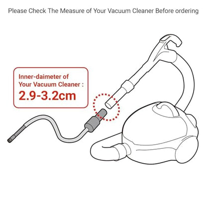 EZ SPARES Micro Cleaning Nozzle Kit, Universal Vac Attachments with Bag