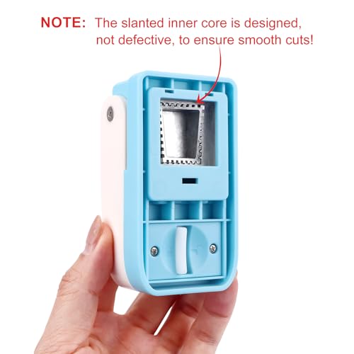 BAOFALI 2Pcs/Set Stamp Punch,Stamp Puncher, 0.6 x 0.5 inch, 1 x 0.8 Inch, Rectangular Stamps Punch, Lever Craft Hole Cutter Puncher, Paper Punches for Journaling Crafting DIY Scrapbooking Crafts - color: 1 x 0.8 Inch+0.6 x 0.5 inch