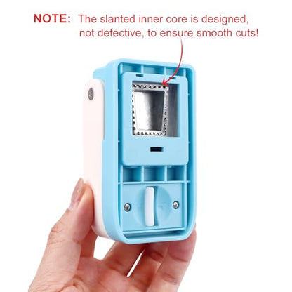 BAOFALI 2Pcs/Set Stamp Punch,Stamp Puncher, 0.6 x 0.5 inch, 1 x 0.8 Inch, Rectangular Stamps Punch, Lever Craft Hole Cutter Puncher, Paper Punches for Journaling Crafting DIY Scrapbooking Crafts - color: 1 x 0.8 Inch+0.6 x 0.5 inch