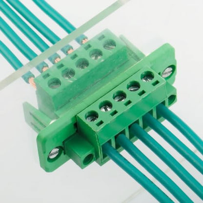5Sets 2Pin 3.81mm Through-Wall Screw Terminal Block Connectors - size: 2 Pin