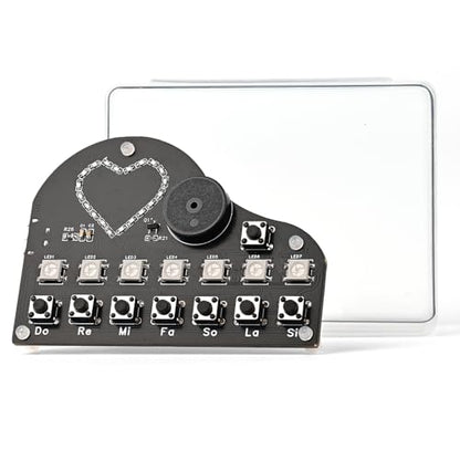 DIY Piano Soldering Project Kit Electronics Learn to Solder Practice Kits, Heart Shaped LED Light Multi-Function Learning Circuit Solder Board For Electronics Beginners
