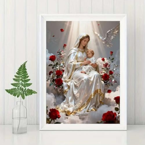 Virgin Mary Diamond Art Kits for Adults,5D Diamond Painting 12 x 16 inch - color: SH173