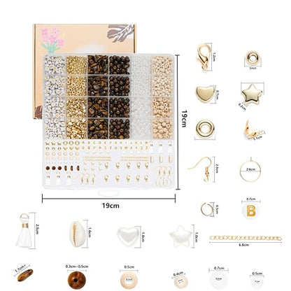 Xylise Jewelry Making Supplies Kit Natural Stone Beads for Irregular Natural Stone with for DIY Craft Bracelet Necklace Earrings for Adults (Tiger's Eye) - color: Tiger's Eye
