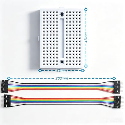 12Pcs 170 Hole Mini Breadboard Kit Compatible with Arduino
