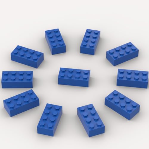 500 Piece Blue Bricks Bulk, Blue 2x4 Building Bricks Flat, Compatible with Lego Parts and Pieces: 2x4 Blue Bricks(Color: Blue) - color: 2x4 Brick Blue