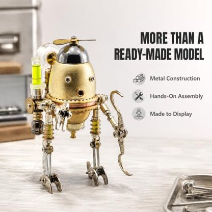 3D Metal Puzzles for Adults, Mechanical Model Kit, DIY Building Desk Decor