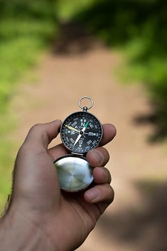Coghlan's Compass – for Hiking, Camping, Survival & Orienteering – Map, Deluxe Map, Lensatic, Liquid-Filled, Pocket, Wrist, Trail, Carabiner, Pin-On & LED Navigation Tools - size: Pocket Compass – 7.75"
