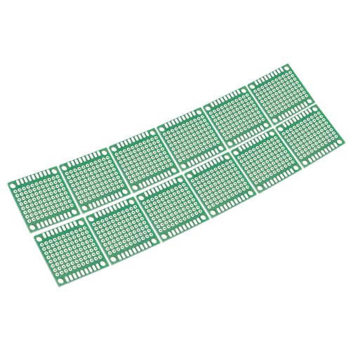 PATIKIL 1.2" x 1.2" PCB Board Circuit, 12 Pcs Single Sided Prototype Solder Boards for DIY Soldering and Electronic Project Circuit Boards Solderable Breadboard, Green - size: 1.2" x 1.2"