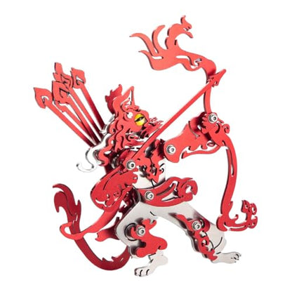 3D Metal Puzzle King Cat, Red - color: King Cat Red