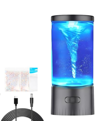 COLORLIFE Twister Water Vortex Lamp - size: Black 3.6*3.6*8.5