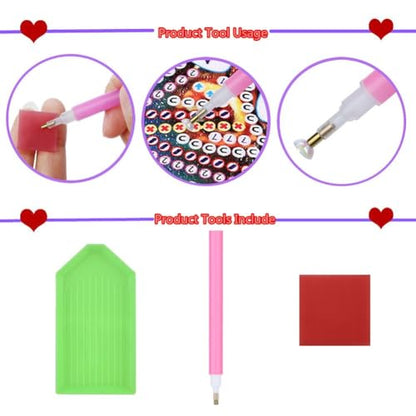 6 PCS Butterfly Diamond Art Kits for Adults Double Sided Diamond Art Keychains Butterfly DIY 5D Painting Keychains Kits for Adults Beginners DIY Crafts - color: Butterfly-03