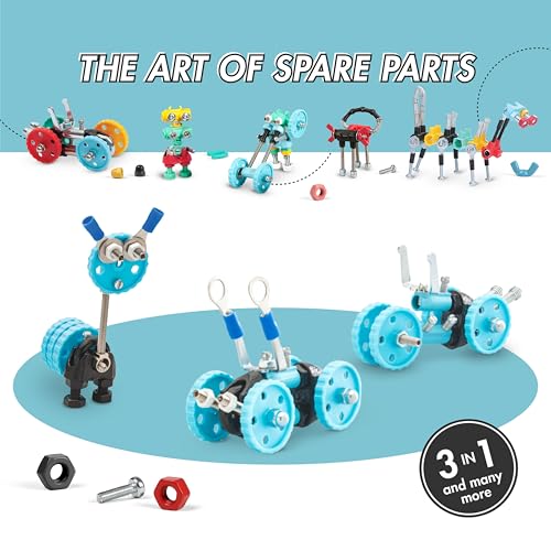 The Off Bits Vehicle STEAM Building Set, Educational Gift Idea, Build Your Own Robot Toy for Kids Age 6 7 8 9+ Year Old Boys and Girls, Stem Toys Engineering Kit, Construction Toys Steam Gift