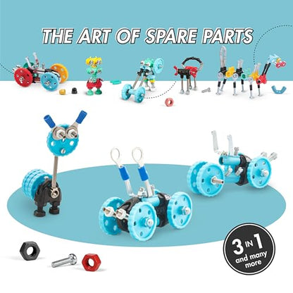 The Off Bits Vehicle STEAM Building Set, Educational Gift Idea, Build Your Own Robot Toy for Kids Age 6 7 8 9+ Year Old Boys and Girls, Stem Toys Engineering Kit, Construction Toys Steam Gift