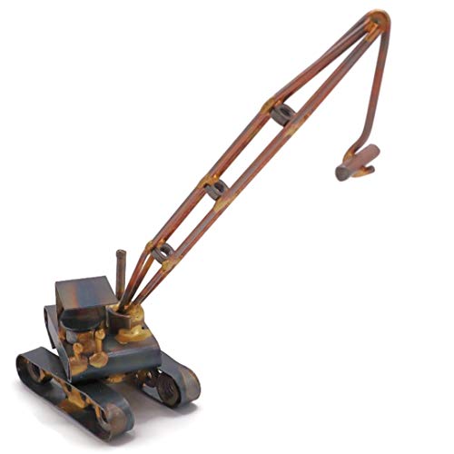 Track Crane Collectible Handmade Metal Art Figurine, Desk Accessories, Trophy, Boss Gift, Home Office Décor, Construction Worker Gift - style: Track Crane