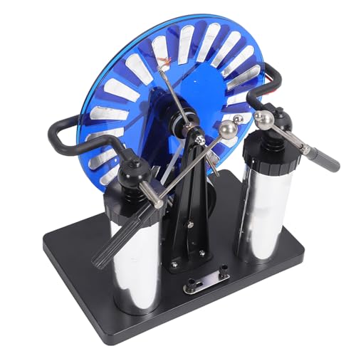 Electrostatic Induction Motor, PVC Hand Crank Spark Discharge Static Electricity Generator, Brighter Spark, Longer Time Interval, Dark Room Observation, Electric Shock Avoidance, for Science Education