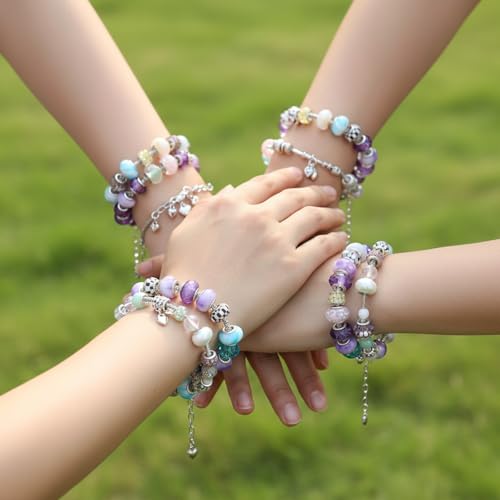 40pcs Snake Chain Charm Bracelet Chains Kit 2.6mm Adjustable Snake Charm Bracelet with Heart Lobster Clasp Extender Chain DIY Bracelets Chains for Christmas Women Gifts DIY Jewelry Making Supplies