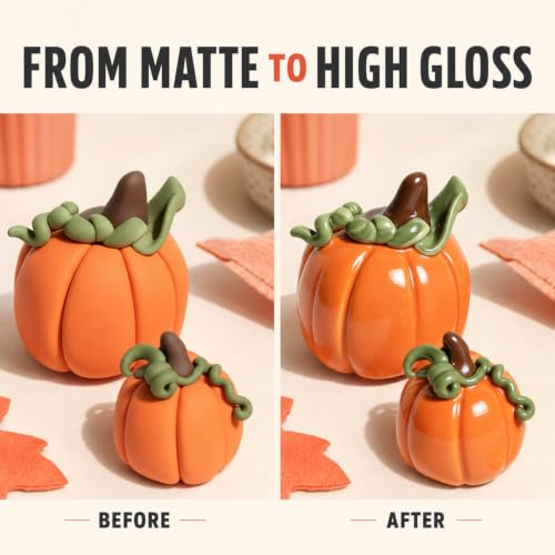 Clay Glaze, Air Dry & Polymer Clay Glaze Sealer & High Gloss Clear Varnish