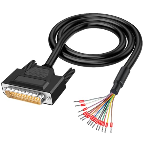 Willwewon 10Ft 26AWG DB25 Male RS232 25 Pin Serial Extension Cable - style: Male
