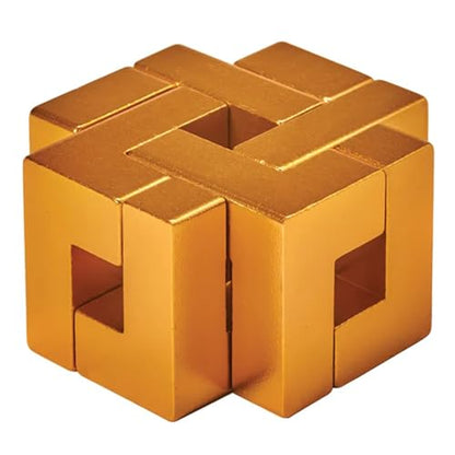 Bits and Pieces Metal Brain Teaser Puzzle - Golden Knot - style: Golden Knot