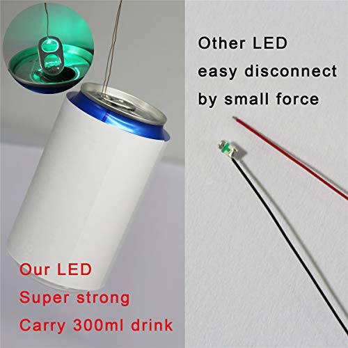 50pcs Pre-soldered Micro Litz Wired Leads Warm White SMD Led 0603 + Muti-Resistor New - color: (2)Warm White, size: 50pcs
