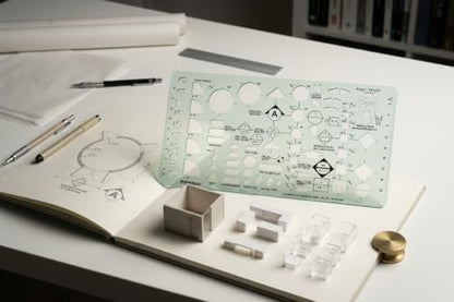 Printtoo 2mm Architectural Interior Template, Drafting Stencil for Students - color: Series -PRTD-2402A