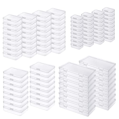 96 Pack Rectangular Clear Plastic Storage Containers - size: Mixed Sizes