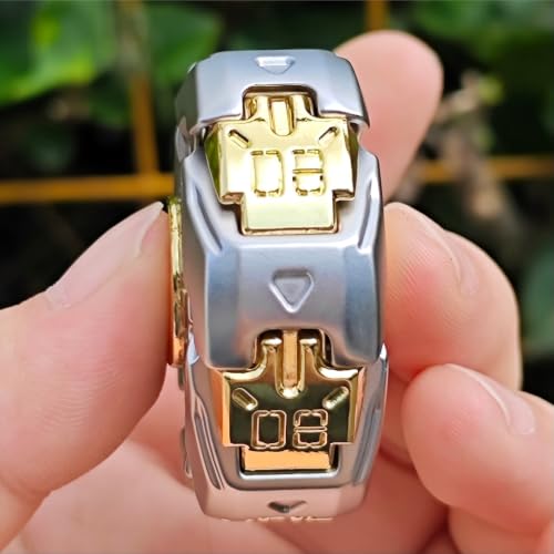 T-Conceal EDC Fidget Slider Spinning Stress Relief Adults Magnet Metal Toys - color: Silver Gold